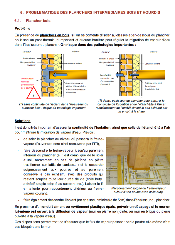 Ite problematique des planchers intermediaires